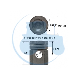 PISTON pour tracteurs MASSEY-FERGUSON 